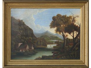 River Scene, 19th Century, Hudson River School 44.5W x 35.5H