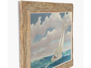 American Impressionist Sailboat, Early 20th Century 37W x 26.5H