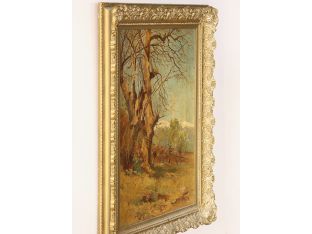 Alpine Landscape, Oil on Canvas, 19th Century 21W x 29.5H
