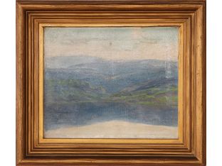 Hudson River School Mountain Landscape with Lake 24W x 21H - Cleared Art