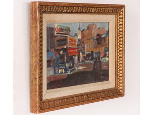 American Modernist NY Street Scene 16W x 12H - Cleared Art