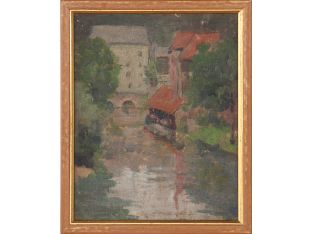 Hudson River School Waterfall Landscape 8W x 10H - Cleared Art