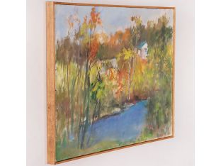 American Modernist Fall Landscape 24W x 18H - Cleared Art