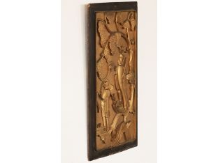 Antique Chinese Carved Gilt Wood Relief Panel - Cleared