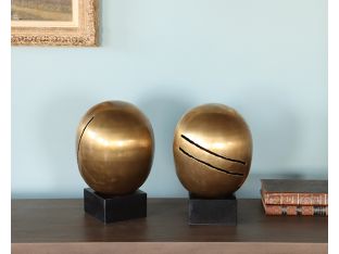 Brass Circular Objects Set Of 2 - Cleared