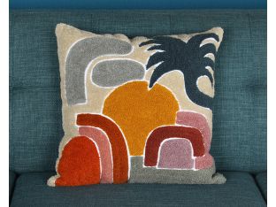 Geometric Desert Sun Pillow - Cleared