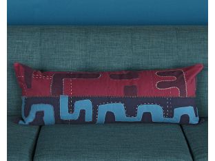 Blue Purple Geometric Lumbar Pillow - Cleared