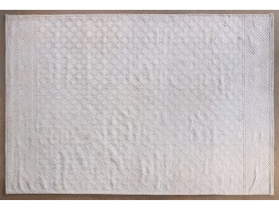 8'6" X 12' Natural and Ivory Geometric Rug - Cleared