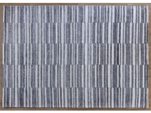 Natural and Slate Geometric Rug Cleared 8'6" X 12'