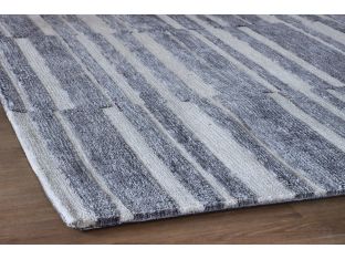 Natural and Slate Geometric Rug Cleared 8'6" X 12'