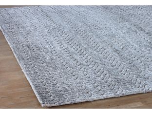 8'6" X 12' Ivory w/Charcoal Lattice Rug - Cleared