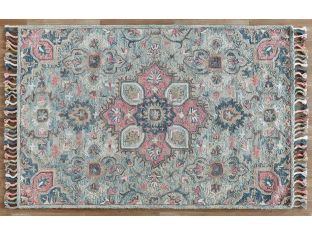5'6 X 7'6" Light Blue Multicolored Rug - Cleared