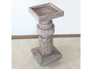 Tall Platform Wood Sculpture --Cleared Decor