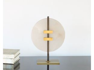 Alabaster Sculpture #1 w/ Brass and Bronze - Cleared