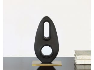 Charcoal Abstract Geometric Sculpture - Cleared