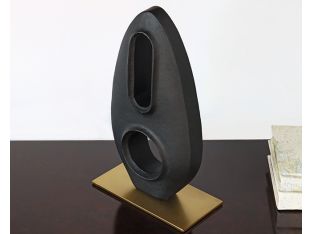 Charcoal Abstract Geometric Sculpture - Cleared