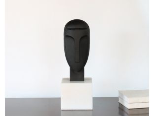 Abstract Charcoal Head Sculpture - Cleared