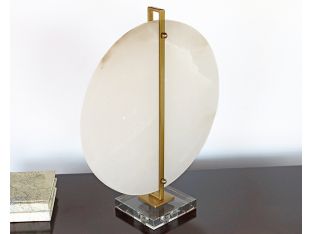 Alabaster Sculpture #2 w/ Brass and Bronze - Cleared