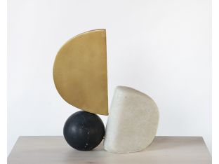 Mixed Media Abstract Geometric Sculpture - Cleared