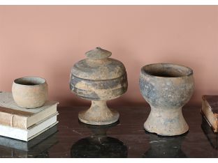Set Of 3 Han Dynasty Style Urns I