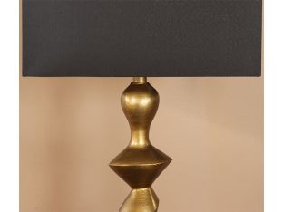 Angled Cubist Style Brass Table Lamp- Cleared