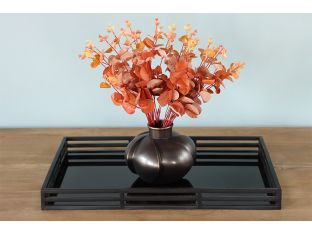 Matte Black Mirrored Tray - Cleared