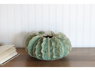 Moss Green Winged Ceramic Vase- Cleared