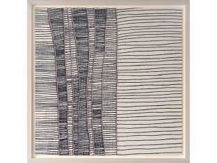 38" X 38" Migration Ivory/Black Wall Art - Cleared