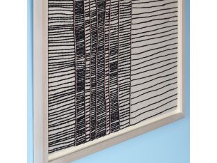 38" X 38" Migration Ivory/Black Wall Art - Cleared