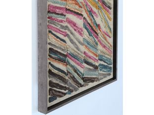 28" X 52" Swept Up Beige/Multi Wall Art- Cleared