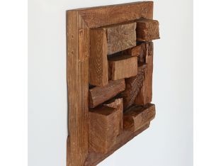 Abstract Reclaimed Wood Wall Tile 20W x 20H