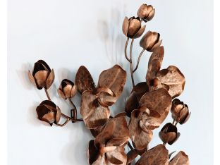 Copper Orchid Sprig Wall Art 34W x 24H