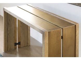 Weaver Console Table in Antique Brass