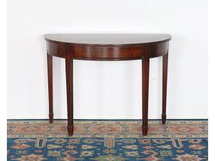 Vintage Mahogany Demilune Console