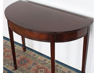 Vintage Mahogany Demilune Console