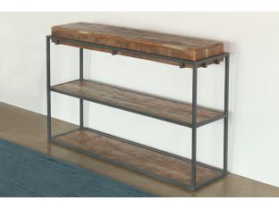 Acacia Wood Sofa Table With Iron Frame