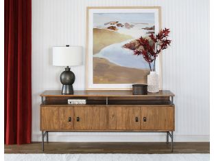 Natural Wood Media Console