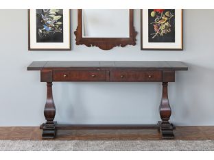 Antique Mahogany Finish Console