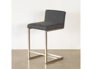 Charcoal Grey Cantilever Counter Stool