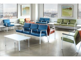 White Laminate & White Base Waiting Room Coffee Table