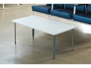 White Laminate & Grey Base Waiting Room Coffee Table