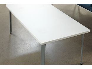 White Laminate & Grey Base Waiting Room Coffee Table
