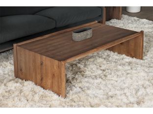 Weathered Oak Modern Waterfall Coffee Table