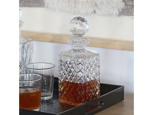 Diamond Cut Crystal Decanter
