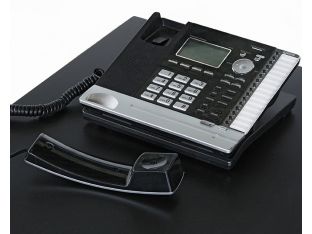 Black and Silver 4 Line Office Phone