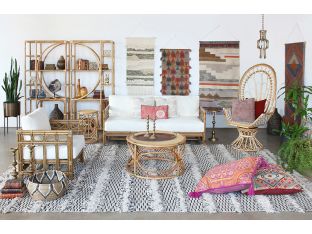 Geometric Wall Hanging With Fringe 36W X 60H