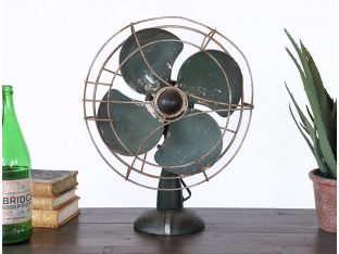 Vintage Dark Green Desk Fan