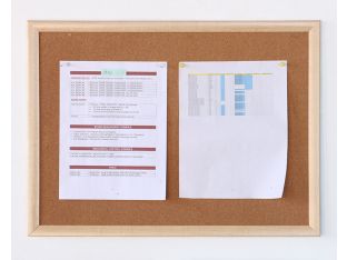 Wide Light Wooden Frame Bulletin Board
