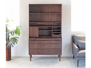 Barrister Desk with Hutch in American Walnut