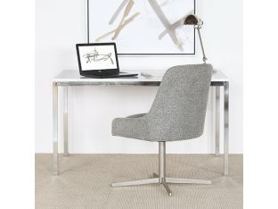 White Desk With Silver Base